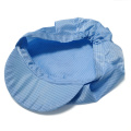 Unisex Polyester Dust Free Stripe ESD Anti-static Safety Peaked Cap for Cleanroom